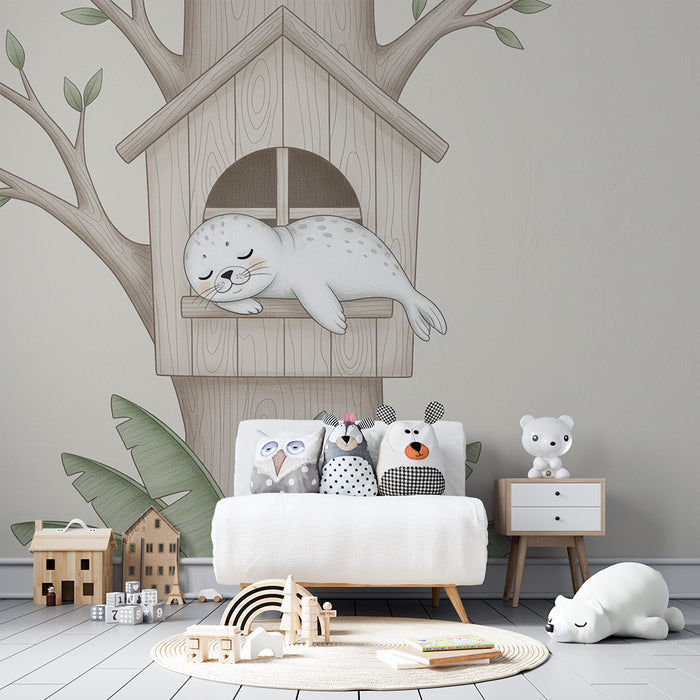 Nursery room wallpaper | Álmos fókusz egy fészekben