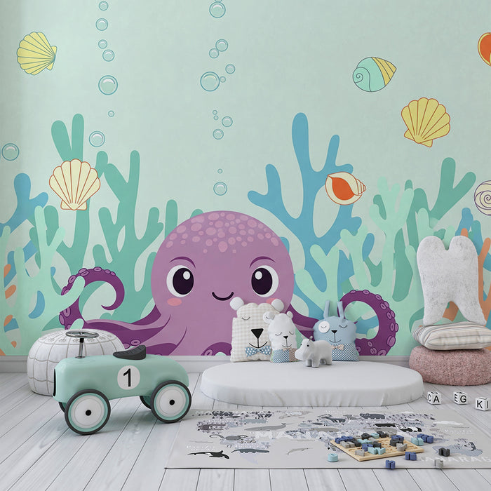 Paberi tapeet beebi tuba | Kaheksajalgne ookeanis ja merekarbid
