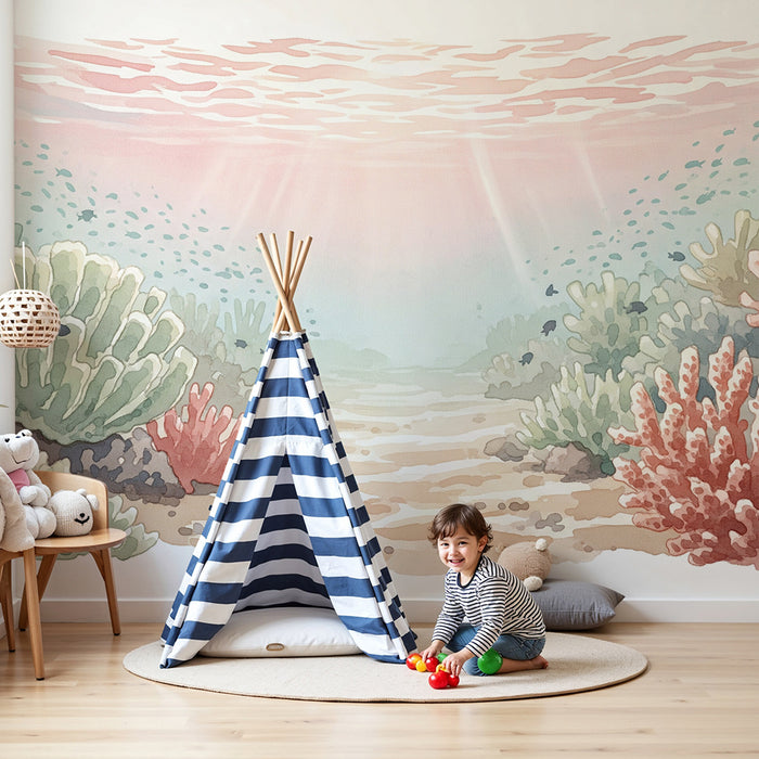 Babykamer behang | Magische onderwaterduik