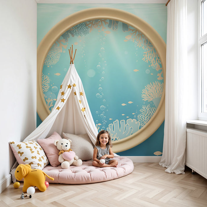 Papier peint chambre bébé | Plongée sous-marine avec coraux et poissons