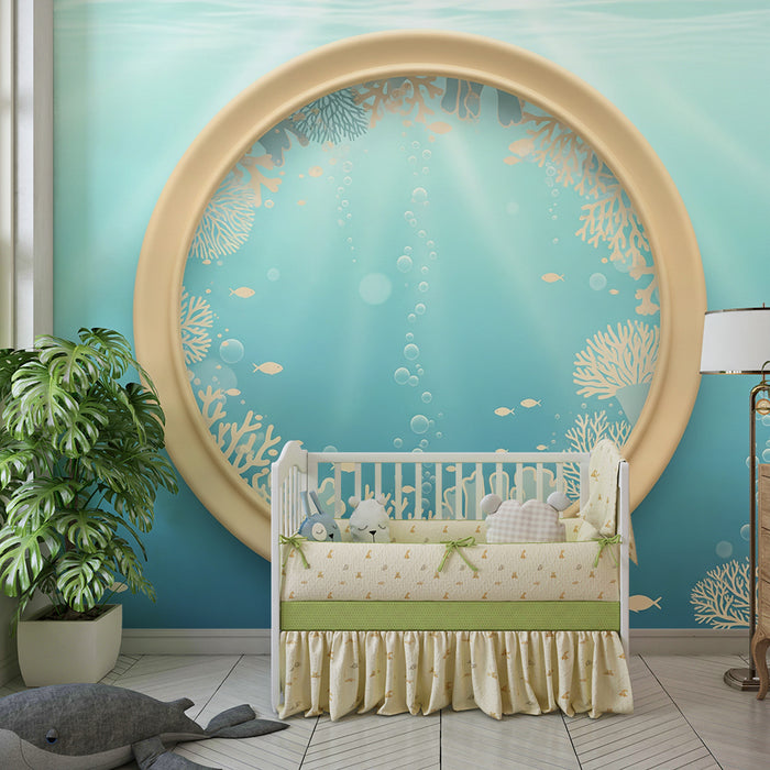 Papier peint chambre bébé | Plongée sous-marine avec coraux et poissons