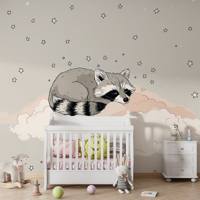 Tapety dla dzieci | Śpiący szop na gwiazdotworze