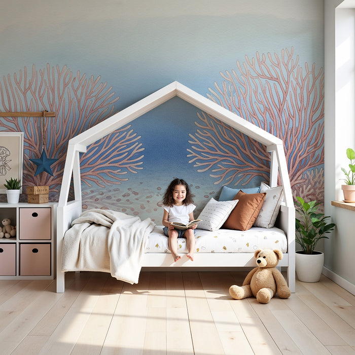 Babykamer behang | Onderzeeër met kleurrijke koralen