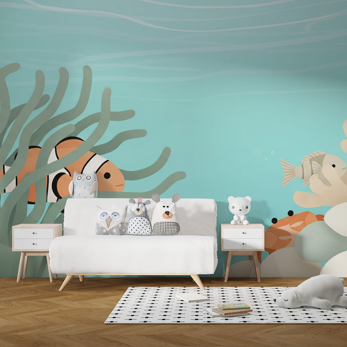 Papier de parede quarto bebê | Ponorka a barevní přátelé