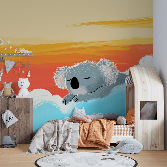 Papel de parede quarto bebê | Един мечтателен кояла сред облаците