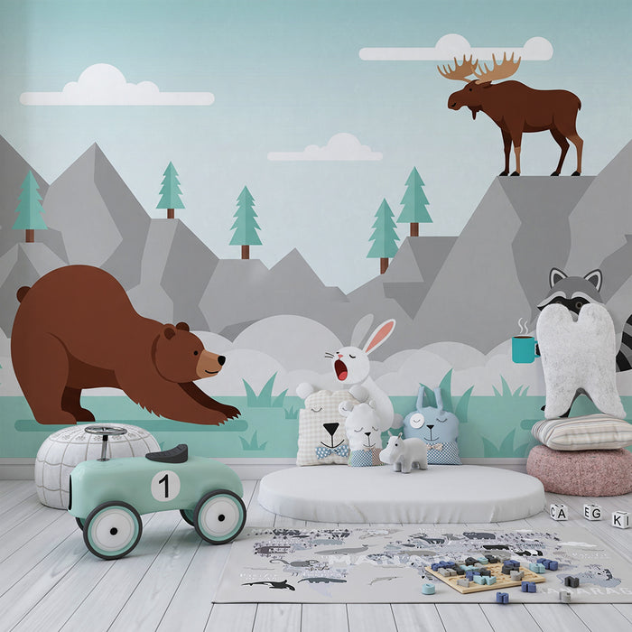 Børneværelses tapet | Skovens dyr