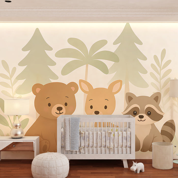 Kids room wallpaper | Arms of the adorable forest