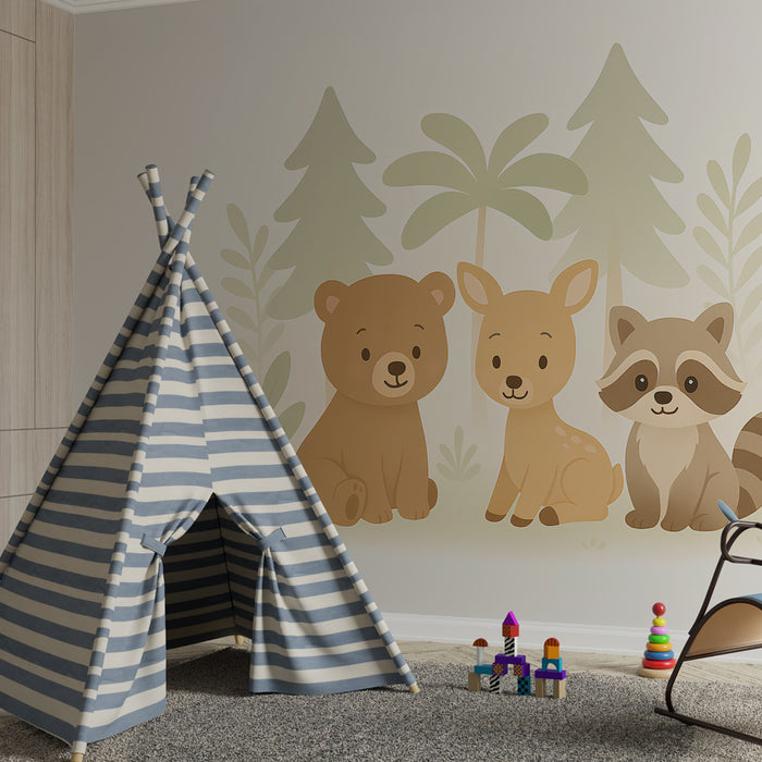 Kids room wallpaper | Arms of the adorable forest