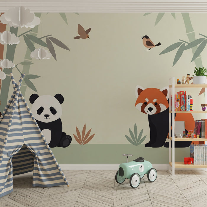 Kids room wallpaper | Asijský lesní zvěř