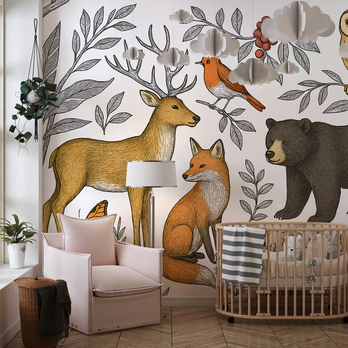 Papel de parede criança | Animais da floresta e natureza