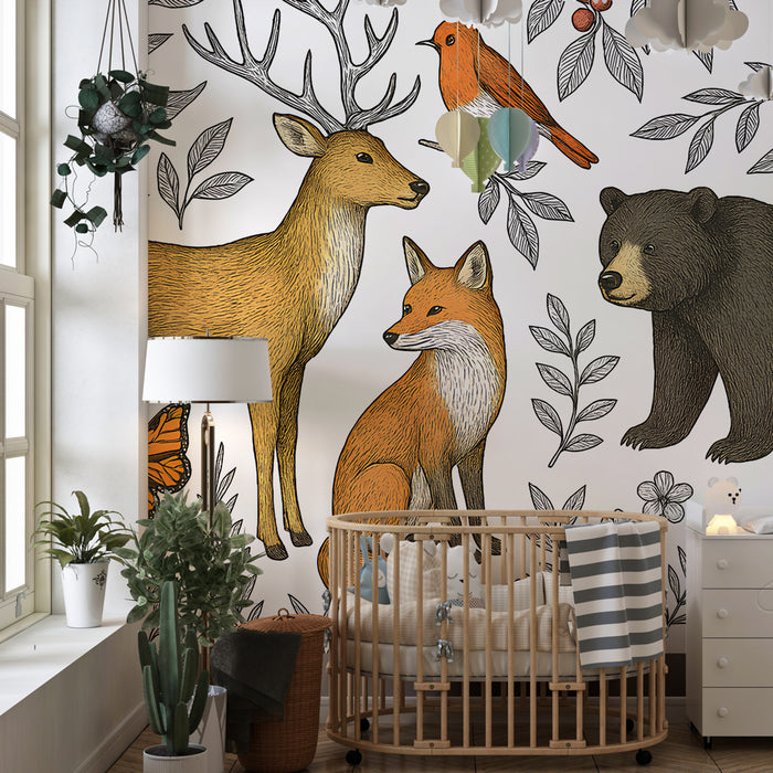 Papel de parede criança | Animais da floresta e natureza