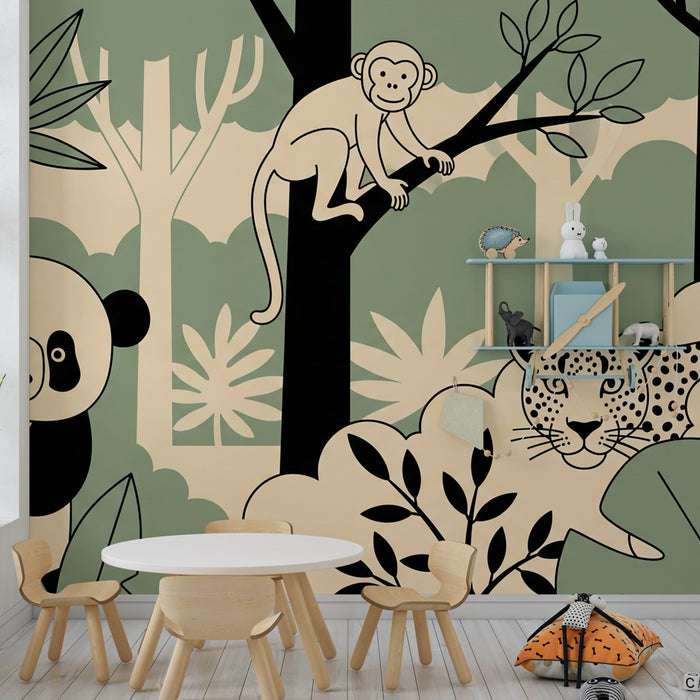 Papier de parede dětský pokoj | Jungle Animals Company