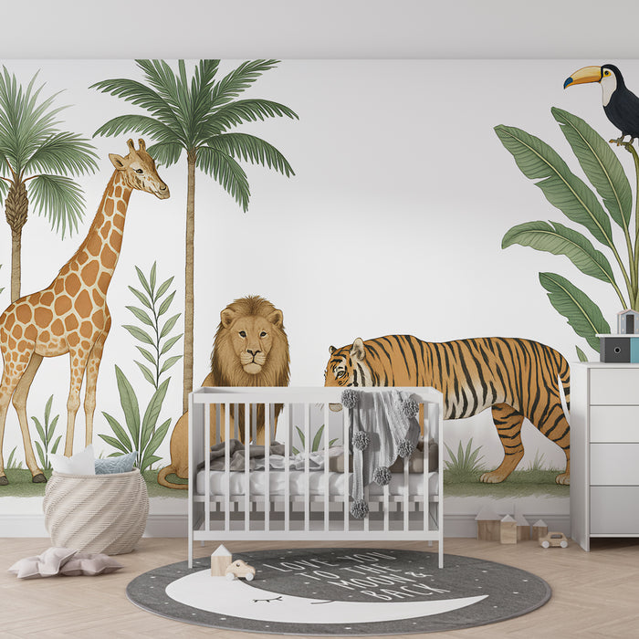 Kinderzimmer Tapete | Savannentiere