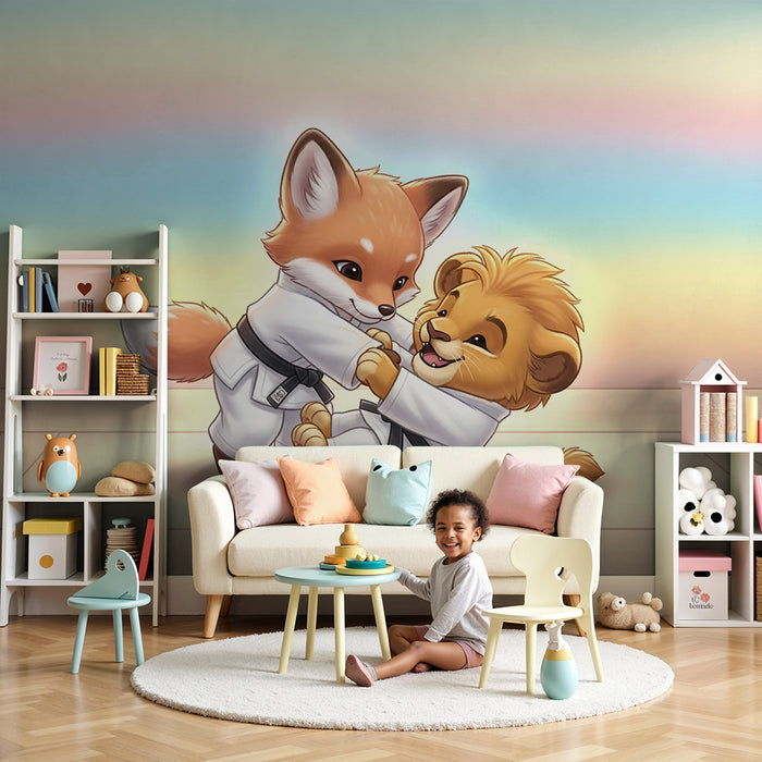 Tapet barnerom | Dyr i karate