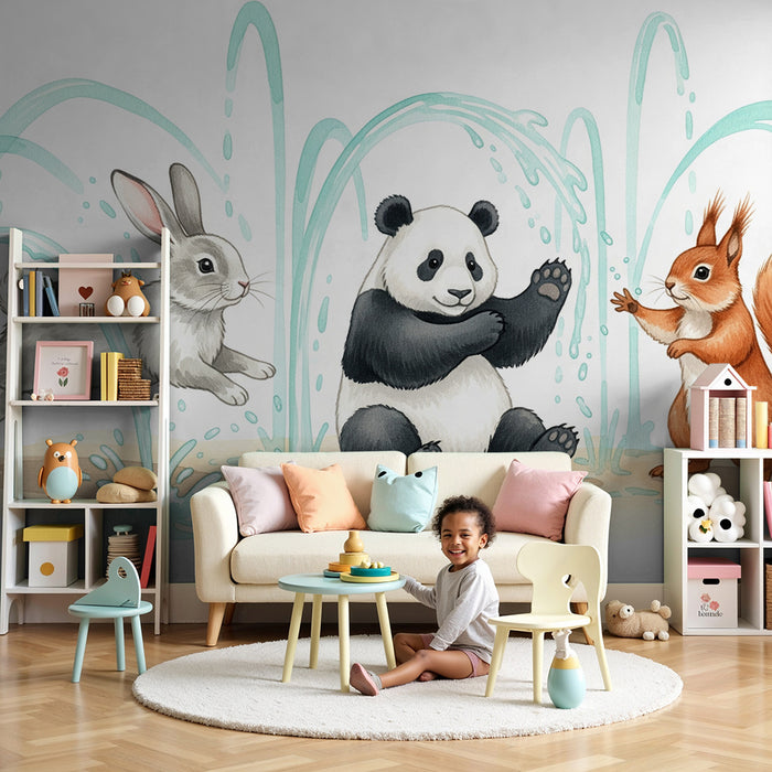 Barntapet | Glada djur vid vattnet