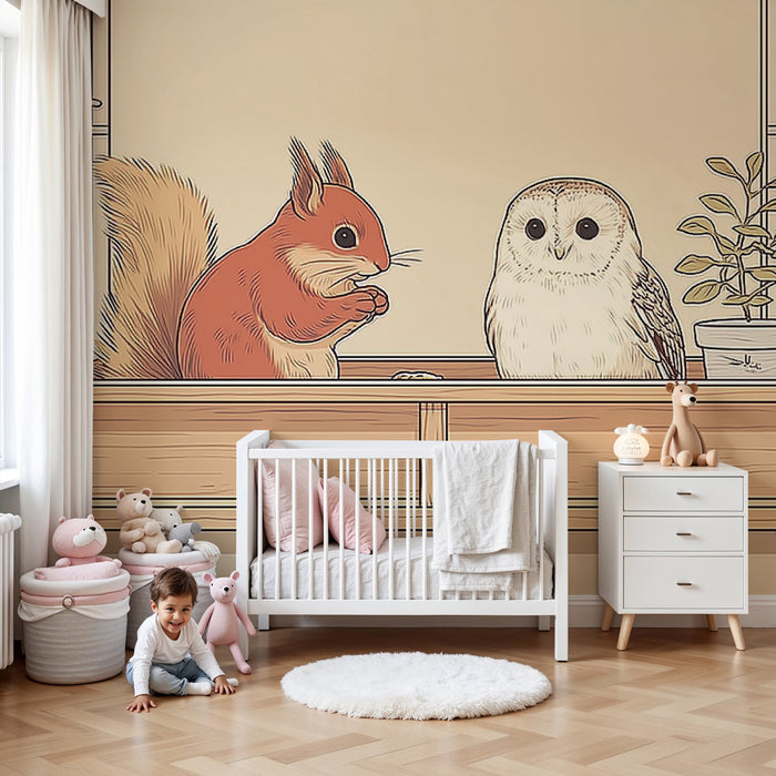 Barntapet | Söta djur i en bur