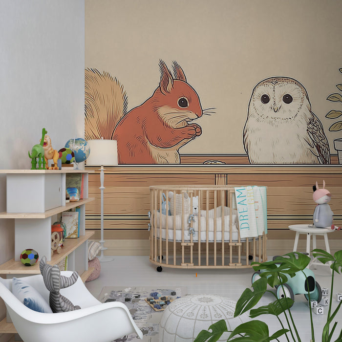 Barntapet | Söta djur i en bur