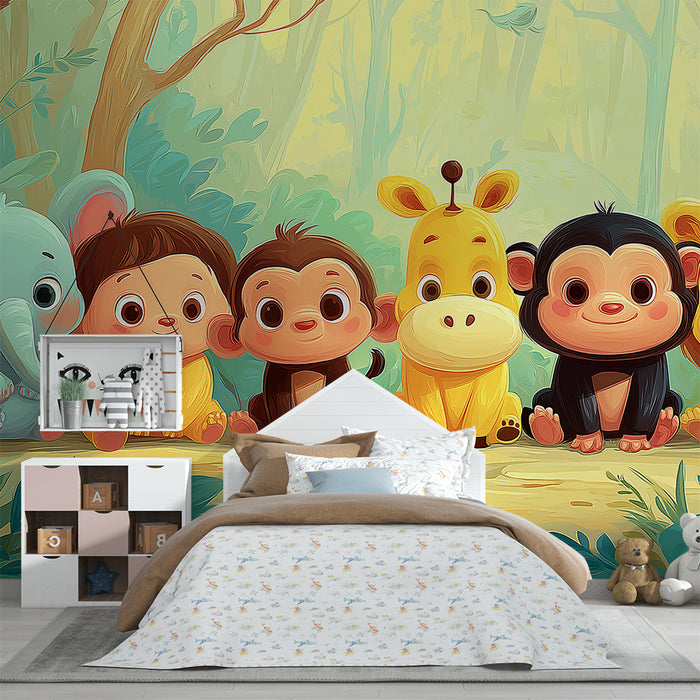 Barntapet | Söta djungeldjur på äventyr