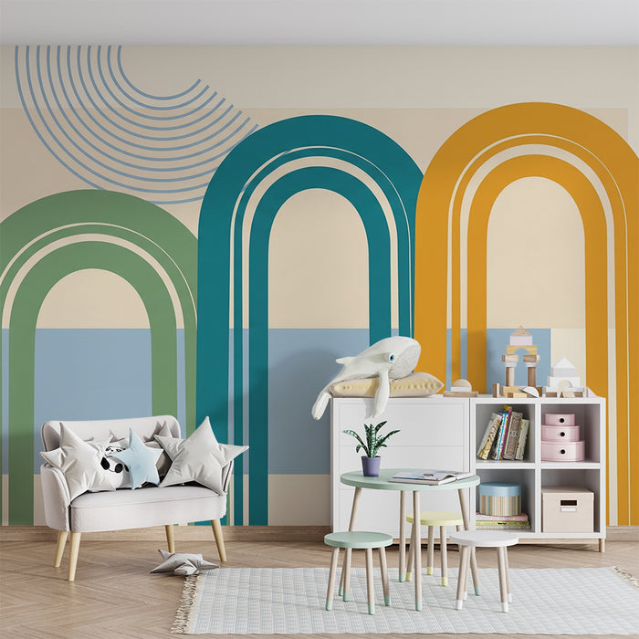 Barnetapet | Fargerike buer og moderne geometriske former