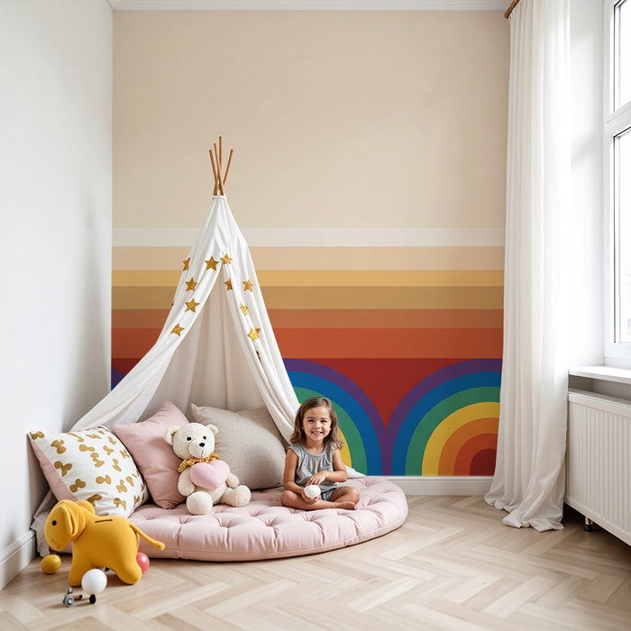 Papel de parede criança | Curcubeie colorate și degradeuri calde
