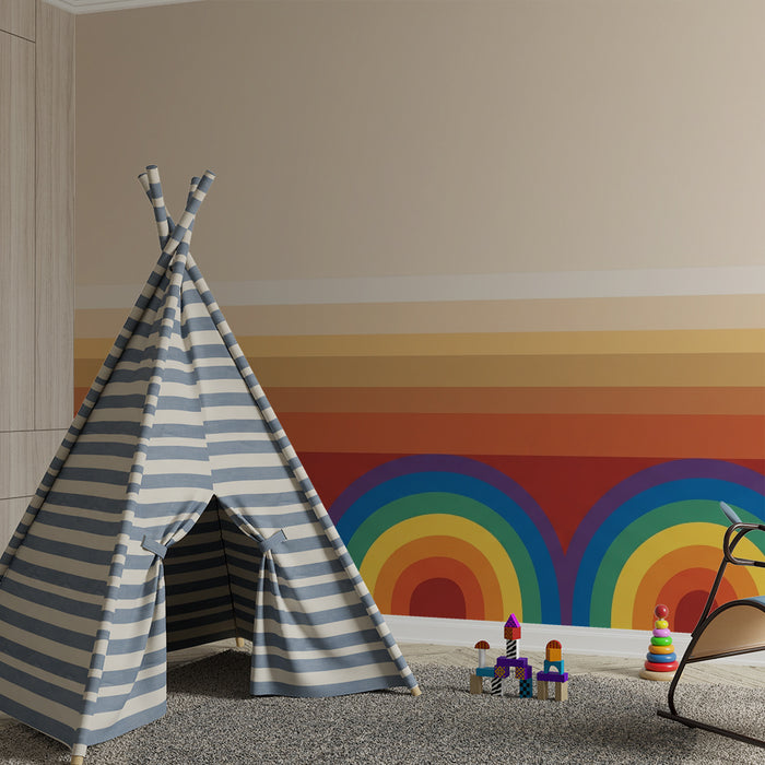 Papel de parede criança | Curcubeie colorate și degradeuri calde