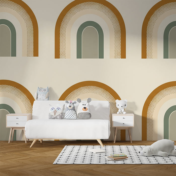 Tapeta dětského pokoje | Moderní a barevné duhy