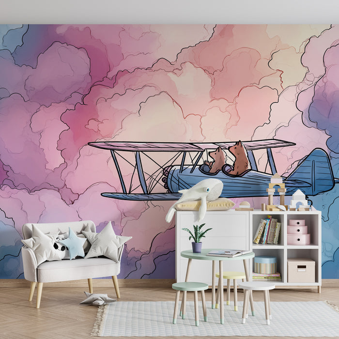 Kinderkamer behang | Avontuur in de wolken