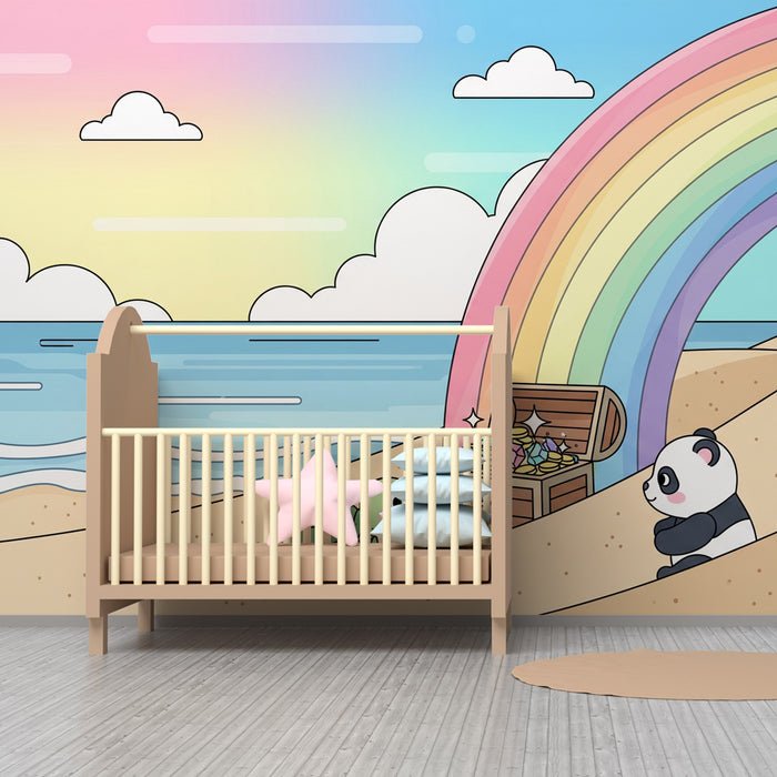 Kinderzimmer Tapete | Meeresabenteuer mit Schildkröte und Panda