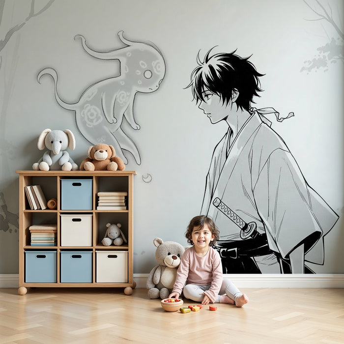 Papier peint chambre enfant | Aventure mystique avec un esprit espiègle