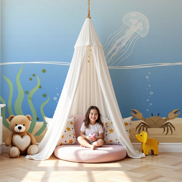 Kinderkamer behang | Onderwateravontuur met krabben en kwallen