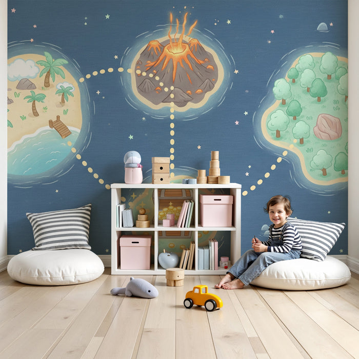 Papel pintado infantil | Aventura en la isla del tesoro