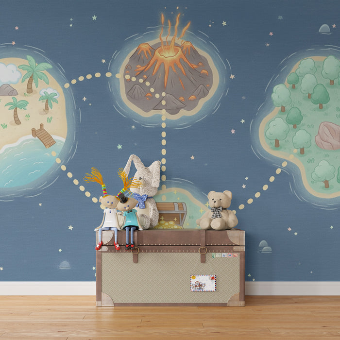 Papel pintado infantil | Aventura en la isla del tesoro