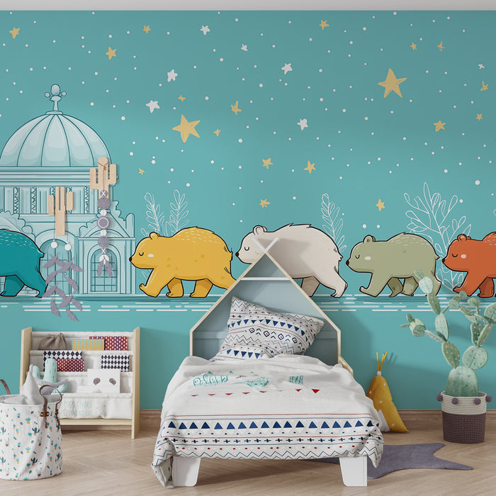 Barntapet | Promenad av små björnar under stjärnorna