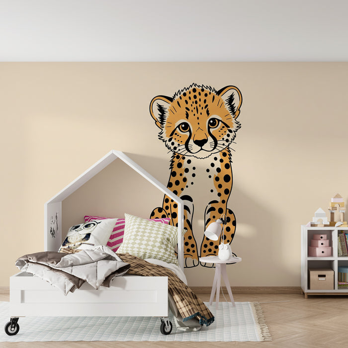 Kinderzimmer Tapete | Niedliches und süßes Baby-Gepard