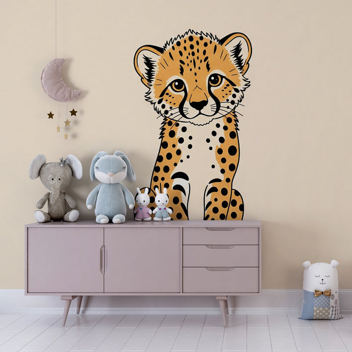 Kinderzimmer Tapete | Niedliches und süßes Baby-Gepard