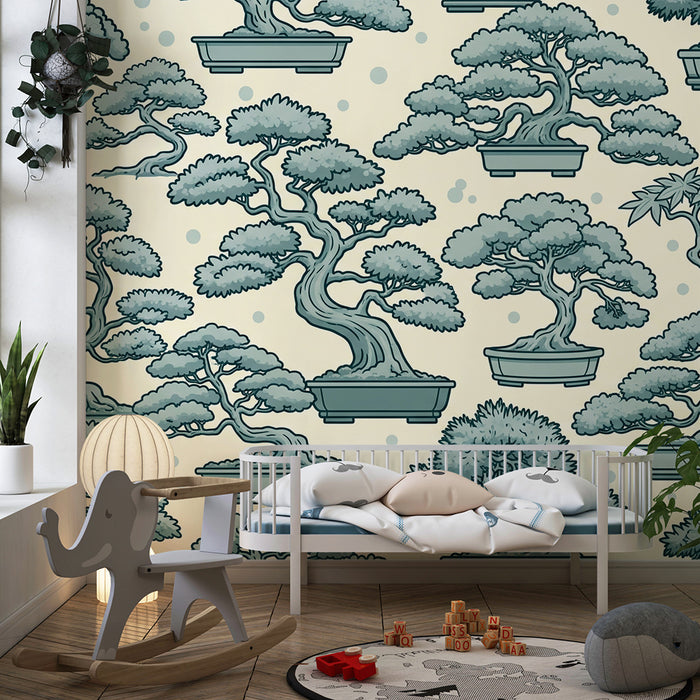 Children's room wallpaper | Elegant bonsai on a soft background