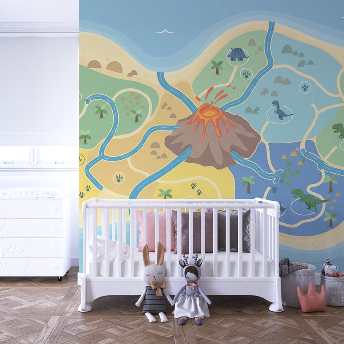 Kids room wallpaper | Детска стая с динозаври