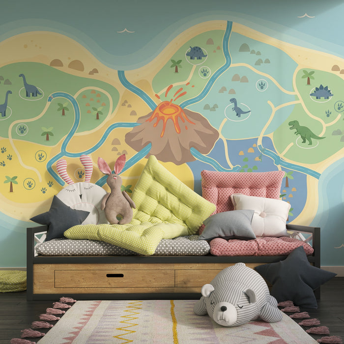 Kids room wallpaper | Детска стая с динозаври
