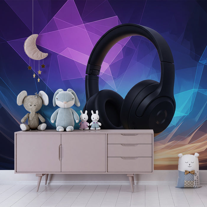 Papel pintado infantil | Auriculares inalámbricos con diseño moderno y elegante