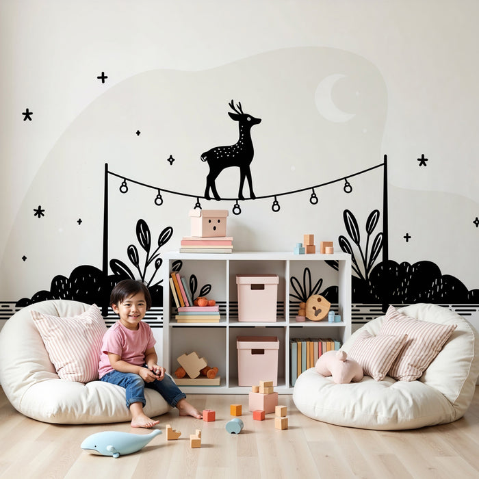 Barntapet | Elegant hjort under stjärnorna