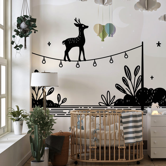 Barntapet | Elegant hjort under stjärnorna