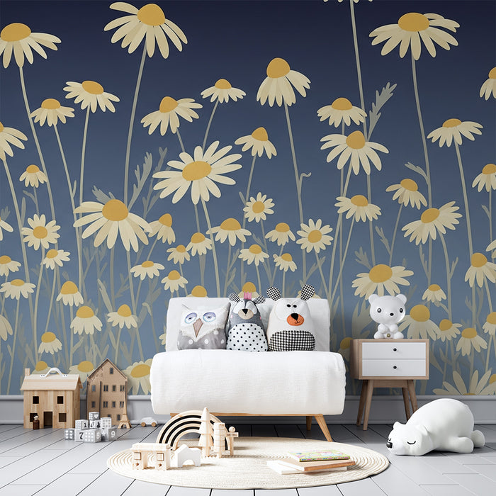 Barntapet | Margeritfält under en stjärnklar himmel