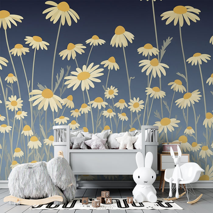 Barntapet | Margeritfält under en stjärnklar himmel