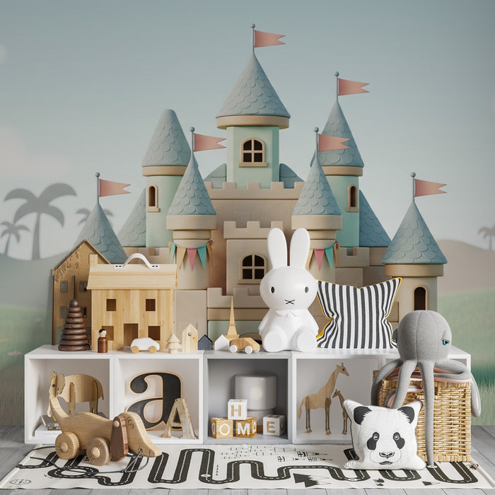 Papel pintado infantil | Castillo mágico y paisajes encantados