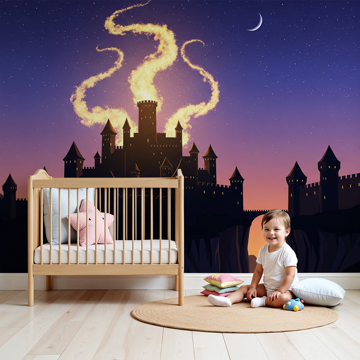 Papel de parede criança | Castelul magic în miez de noapte