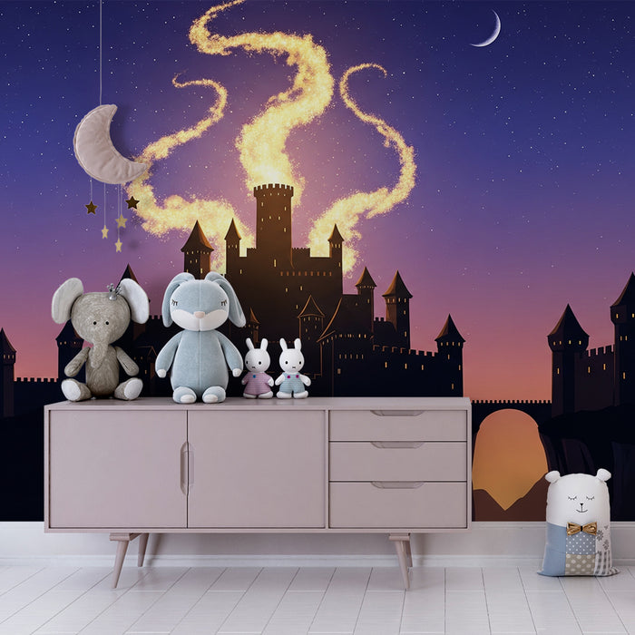 Papel de parede criança | Castelul magic în miez de noapte