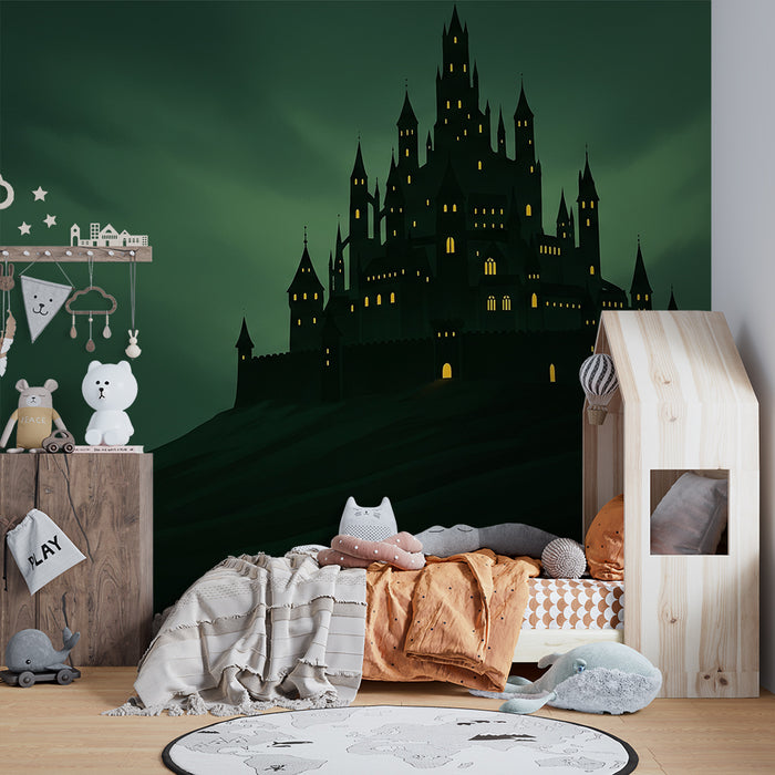 Papel de parede criança | Castel misterios sub un cer nocturn
