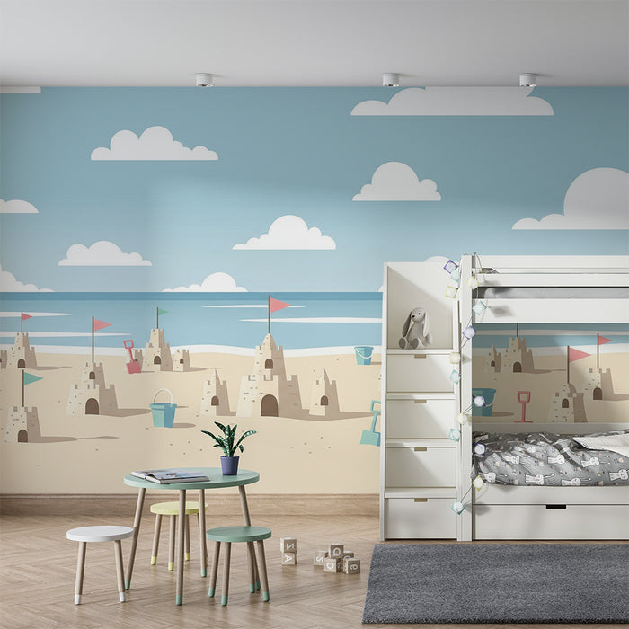 Barntapet | Sandslott och solig strand