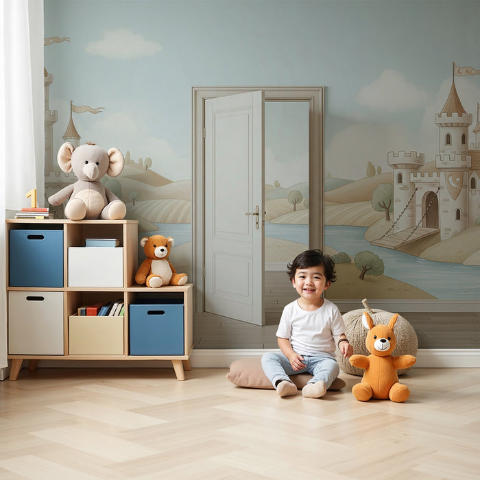 Carta da parati per camera bambini | Castelli incantati e paesaggi fiabeschi