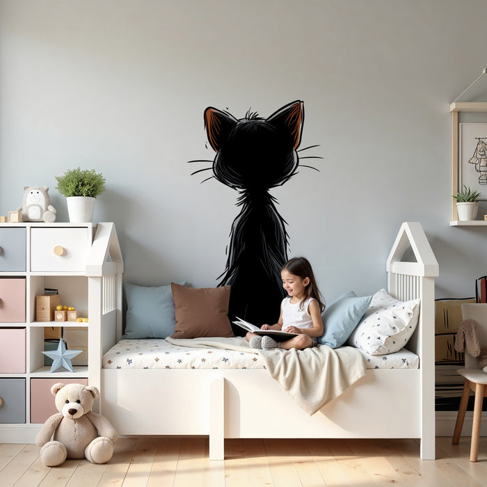 Barntapet | Nyfiken kattunge vid fönstret